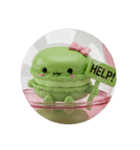 抹茶のマカロンちゃん(丸型)（個別スタンプ：7）