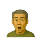 言葉はいらない。顔で伝える親父スタンプ（個別スタンプ：4）