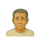 言葉はいらない。顔で伝える親父スタンプ（個別スタンプ：15）