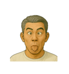 言葉はいらない。顔で伝える親父スタンプ（個別スタンプ：17）