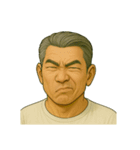 言葉はいらない。顔で伝える親父スタンプ（個別スタンプ：18）