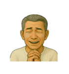 言葉はいらない。顔で伝える親父スタンプ（個別スタンプ：19）