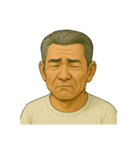 言葉はいらない。顔で伝える親父スタンプ（個別スタンプ：20）
