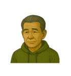 言葉はいらない。顔で伝える親父スタンプ（個別スタンプ：30）