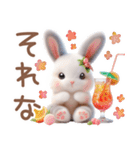 夏のうさぎの赤ちゃん♡（個別スタンプ：3）