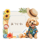 夏だよ！トイプードル★メッセージスタンプ（個別スタンプ：2）