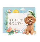 夏だよ！トイプードル★メッセージスタンプ（個別スタンプ：16）