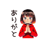 ダウナー女子★省エネお祝い（個別スタンプ：3）