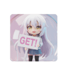 黒ストッキングみなみちゃん（個別スタンプ：1）