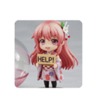 黒ストッキングみなみちゃん（個別スタンプ：3）