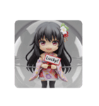 黒ストッキングみなみちゃん（個別スタンプ：4）