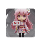 黒ストッキングみなみちゃん（個別スタンプ：5）