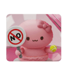 テニスをするマカロンちゃん(四角型)（個別スタンプ：8）