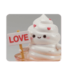 ホイップクリームちゃんカプセルトイ(四角)（個別スタンプ：2）