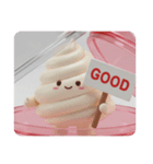 ホイップクリームちゃんカプセルトイ(四角)（個別スタンプ：6）