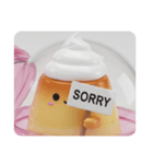 ホイップクリームプリンちゃん(四角型)（個別スタンプ：3）