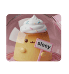 ホイップクリームプリンちゃん(四角型)（個別スタンプ：4）
