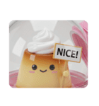 ホイップクリームプリンちゃん(四角型)（個別スタンプ：6）