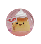 ホイップクリームプリンちゃん(丸型)（個別スタンプ：2）