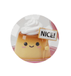 ホイップクリームプリンちゃん(丸型)（個別スタンプ：4）