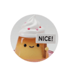 ホイップクリームプリンちゃん(丸型)（個別スタンプ：5）