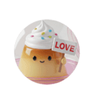 ホイップクリームプリンちゃん(丸型)（個別スタンプ：8）