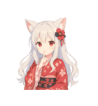 もじもじ狐娘こゆきの大感情スタンプ（個別スタンプ：3）