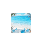 癒しの澄んだ海.シーグラス.瓶.Healing sea（個別スタンプ：1）