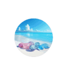 癒しの澄んだ海.シーグラス.瓶.Healing sea（個別スタンプ：2）