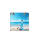 癒しの澄んだ海.シーグラス.瓶.Healing sea（個別スタンプ：3）