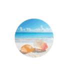 癒しの澄んだ海.シーグラス.瓶.Healing sea（個別スタンプ：6）