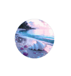 癒しの澄んだ海.シーグラス.瓶.Healing sea（個別スタンプ：9）