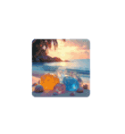 癒しの澄んだ海.シーグラス.瓶.Healing sea（個別スタンプ：10）