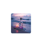 癒しの澄んだ海.シーグラス.瓶.Healing sea（個別スタンプ：14）