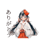巫女さんのおみくじ★和風（個別スタンプ：3）