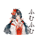 巫女さんのおみくじ★和風（個別スタンプ：25）