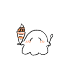 おいしいおばけ 旅行(文字無し)（個別スタンプ：3）