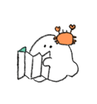 おいしいおばけ 旅行(文字無し)（個別スタンプ：13）