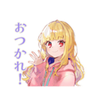 パーカーの女の子★深夜のつぶやき（個別スタンプ：2）