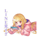 パーカーの女の子★深夜のつぶやき（個別スタンプ：22）