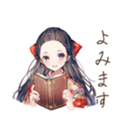 大正女学生★読書に夢中（個別スタンプ：13）