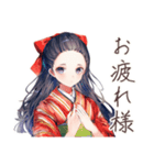 大正女学生★読書に夢中（個別スタンプ：22）