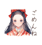 大正女学生★読書に夢中（個別スタンプ：35）