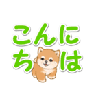 カラフル超でか文字♪ころころ豆柴（個別スタンプ：3）