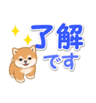 カラフル超でか文字♪ころころ豆柴（個別スタンプ：9）