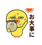 目つきの悪いヒヨコの夏休み（個別スタンプ：6）
