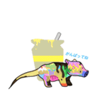 カラフルな動物たちスタンプ（個別スタンプ：7）