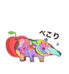 カラフルな動物たちスタンプ（個別スタンプ：8）
