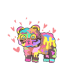 カラフルな動物たちスタンプ（個別スタンプ：13）