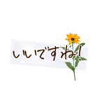 文字大きめ＊ひとこと挨拶スタンプ（個別スタンプ：13）